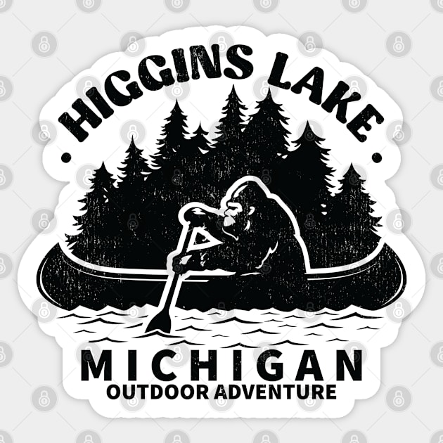 Higgins Lake Michigan Sticker by Be Cute 